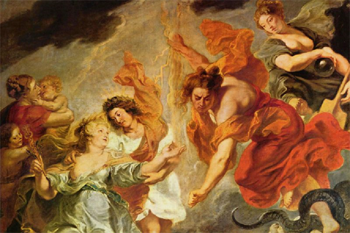 Réconciliation de Marie de Médicis et Louis XIII - par Rubens - au palais du Luxembourg